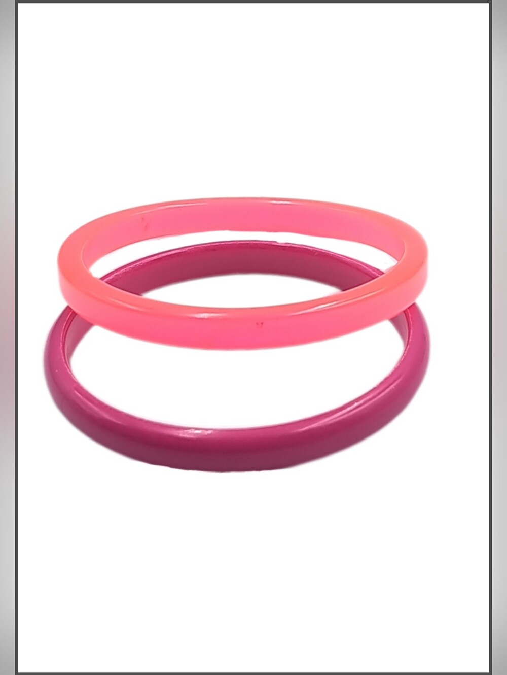 Two Hard Plastic Slip-on Bracelets